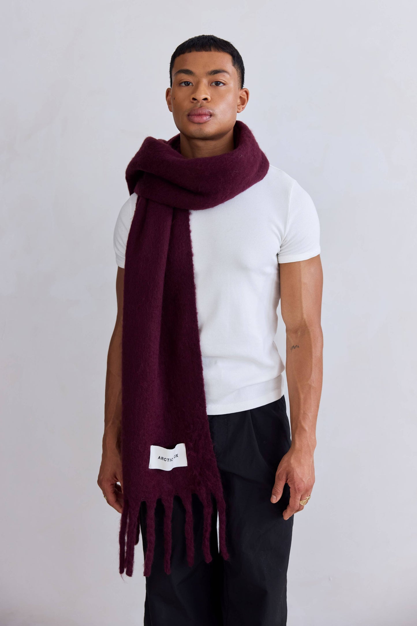 Artic Fox Stockholm Scarf - 100% Recycled - Cherry Lacquer