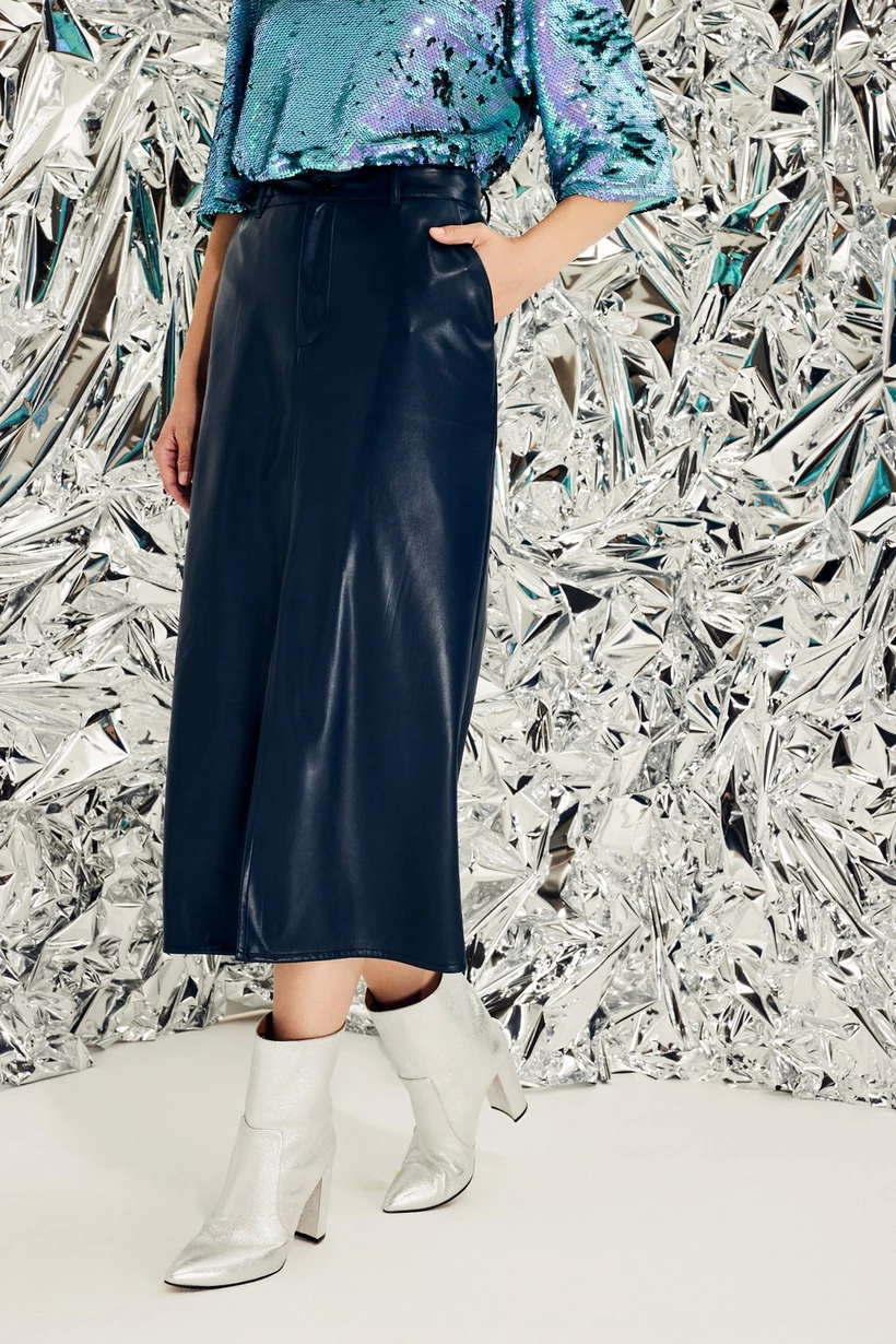 CKS Midnight Blue Midi Skirt