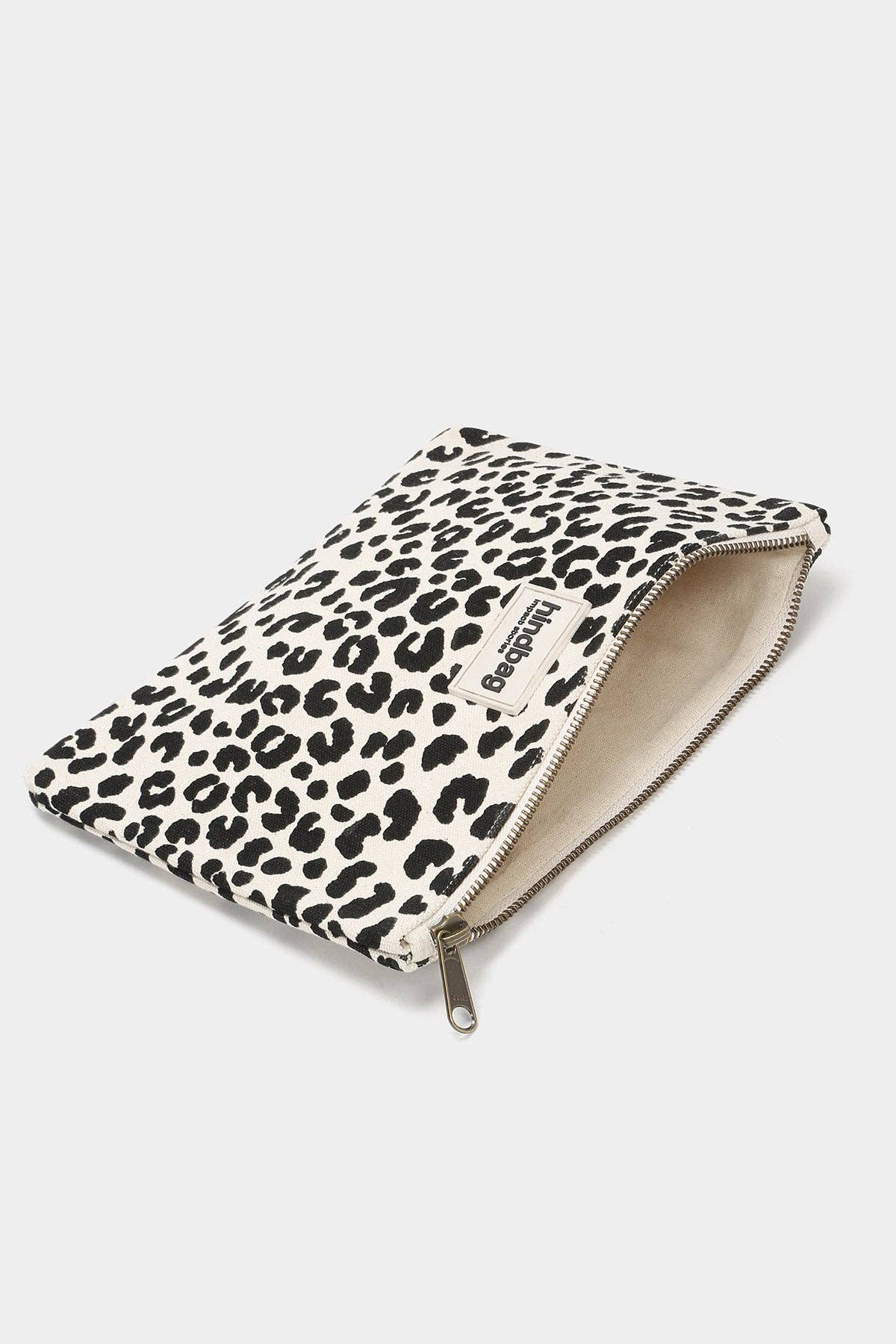 Hindbag Ecru Leopard Ema Pouch