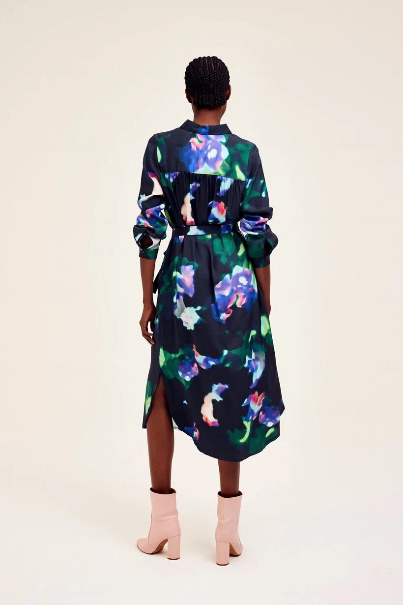 CKS Patterned Shirt Dress