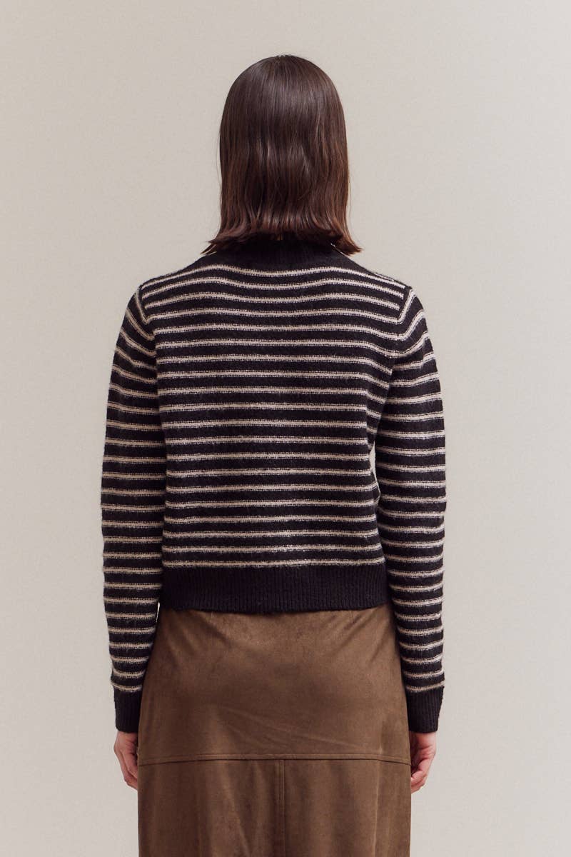 Grade and Gather Black and White Cardigan