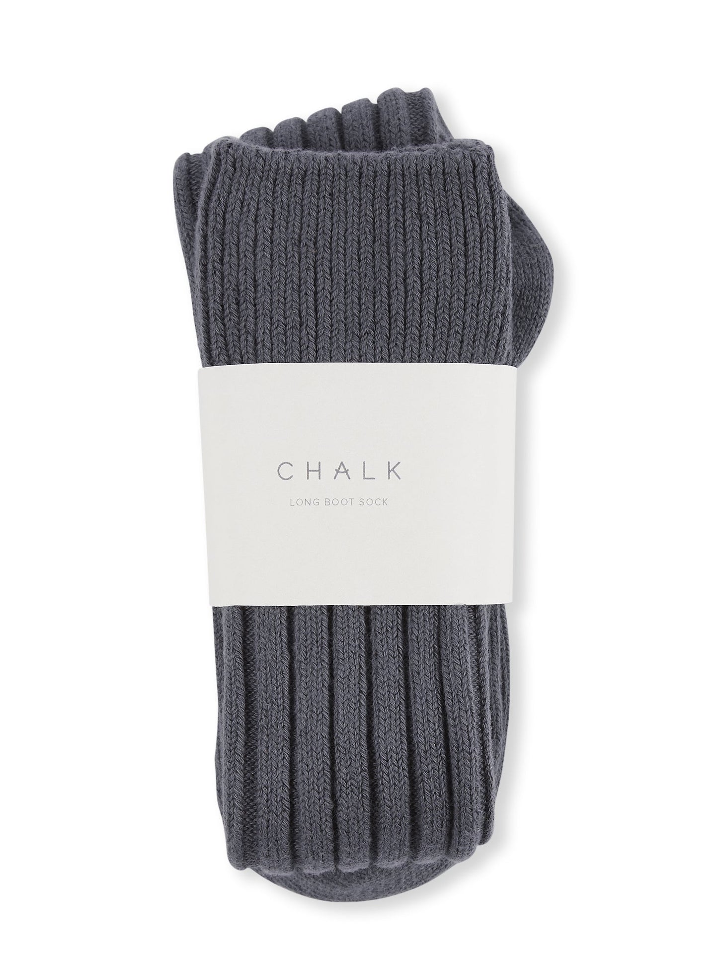 Chalk Chunky Grey Long Boot Sock