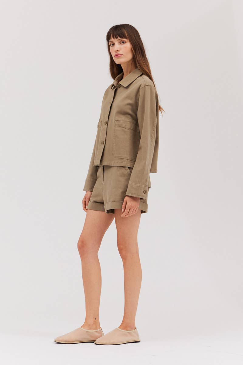 Grade and Gather Twill Olive Summer Jacket