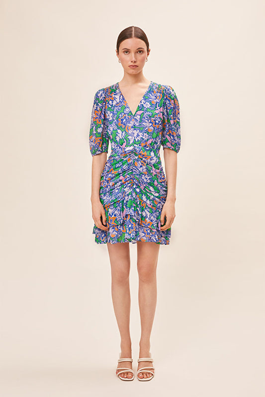 Suncoo Clarine Floral Print Short Dress