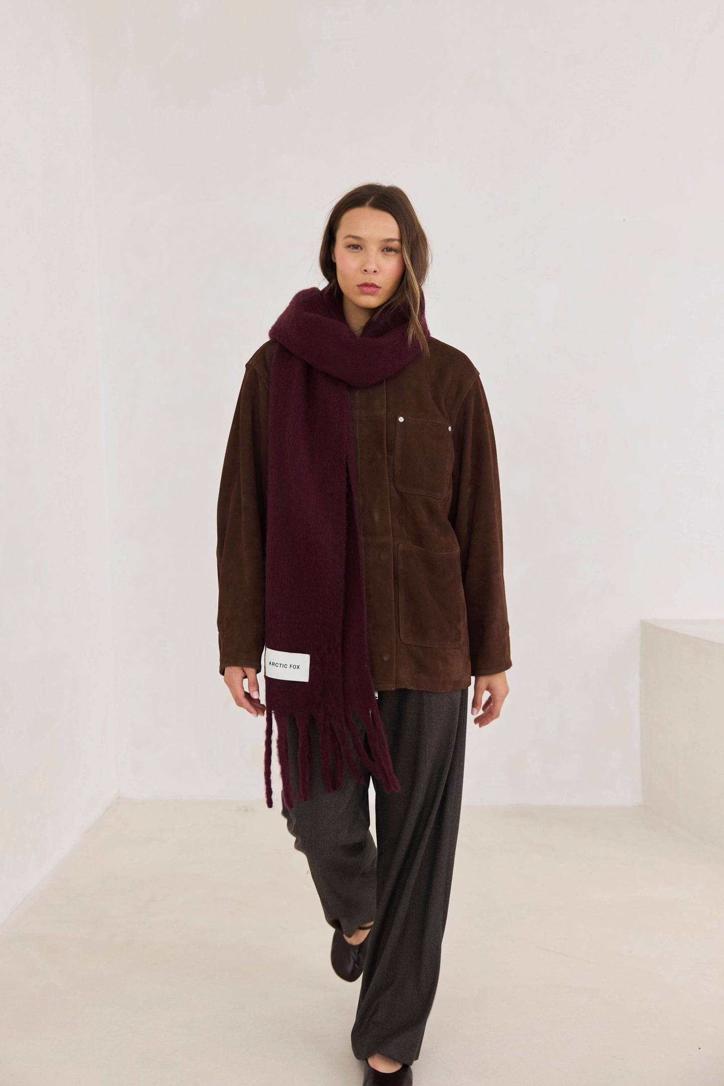 Artic Fox Stockholm Scarf - 100% Recycled - Cherry Lacquer