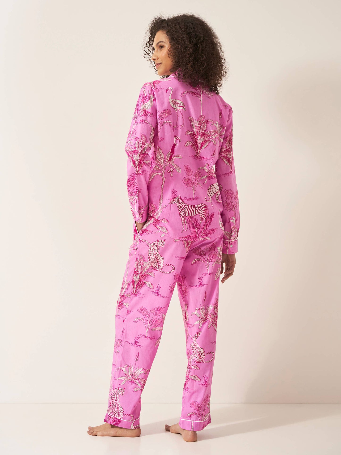Pink Jungle Women's Organic Cotton Pyjama Trouser Set