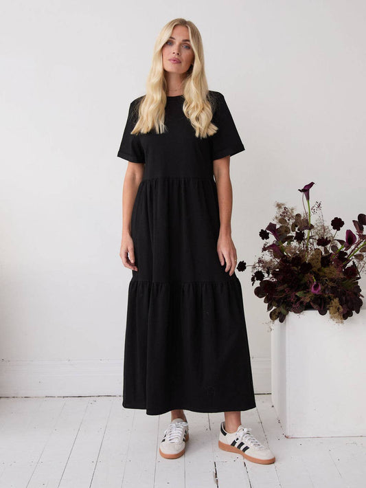 Harlow Black T-Shirt Premium Jersey Dress