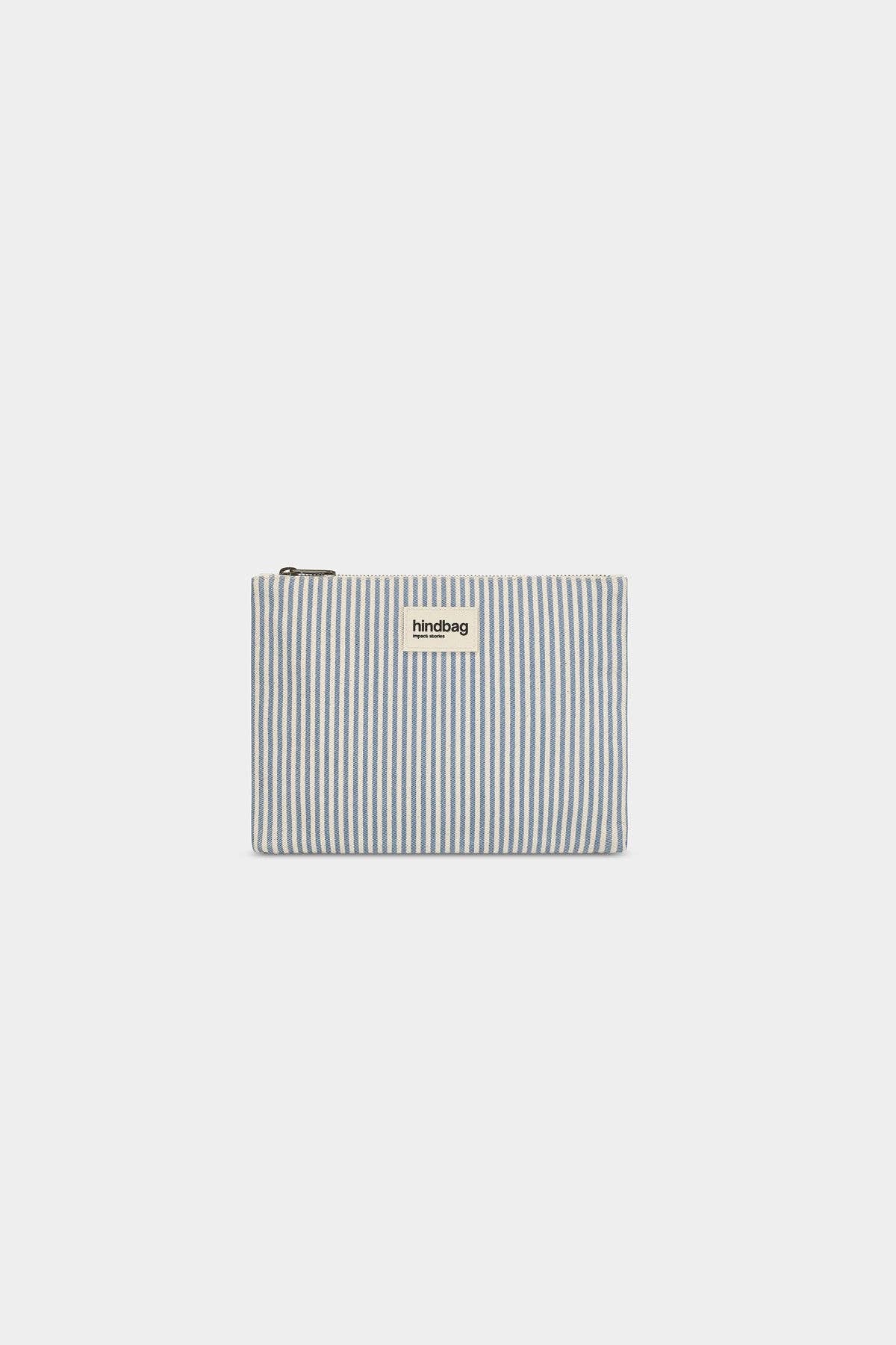 Ema blue-striped pouch