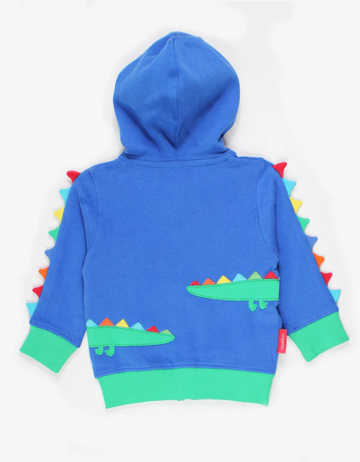 Toby Tiger Organic Crocodile Applique Hoodie