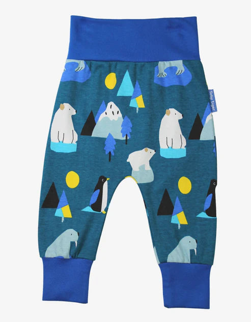 Toby Tiger Arctic Print Blue-Green Yoga Pants