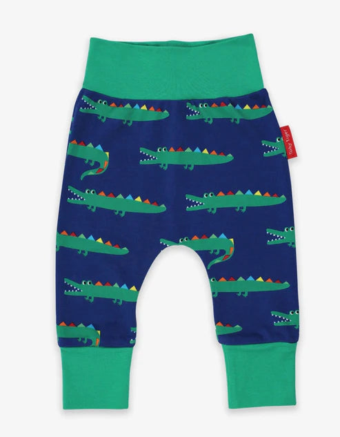 Toby Tiger Crocodile Print Blue Yoga Pants