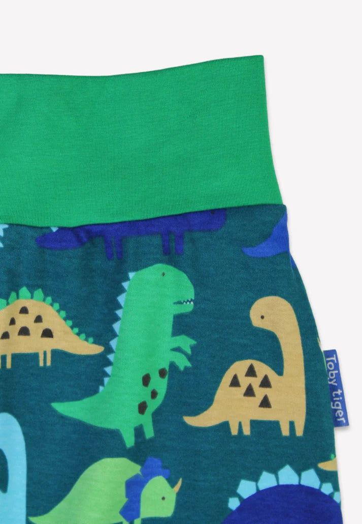 Toby Tiger Organic Organic Tonal Dinosaur Print Yoga Pants
